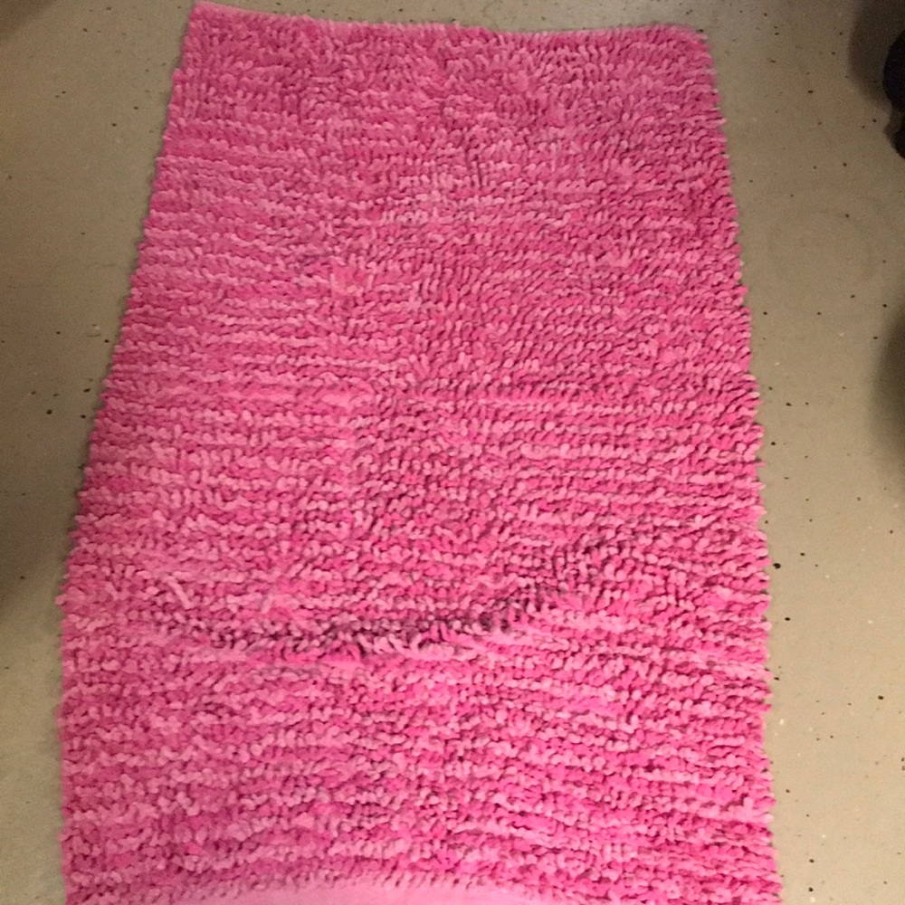Pink area rug